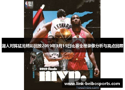 湖人对阵猛龙精彩回放2019年3月15日比赛全程录像分析与亮点回顾